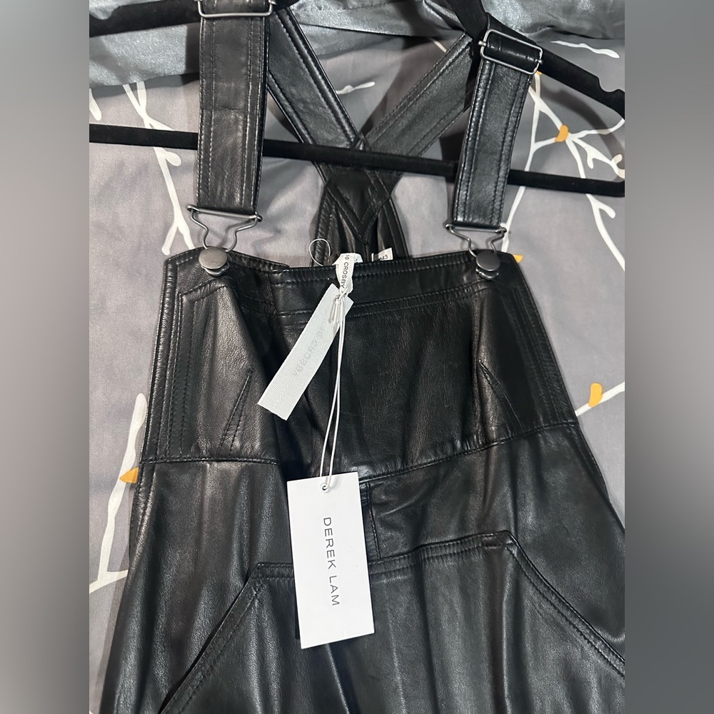 Derek Lam all leather overalls (tags attached)